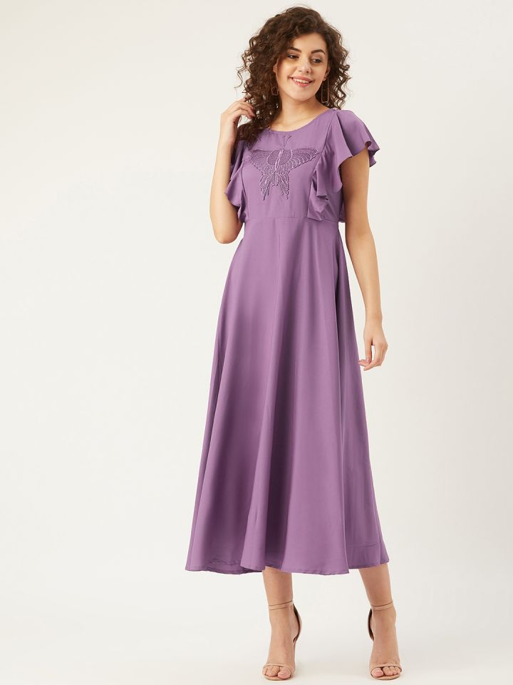 Maxi dress with butterfly sleeves hotsell