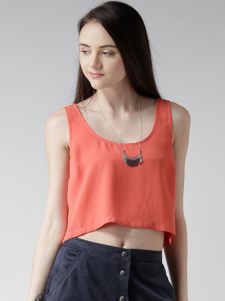 forever 21 orange crop top