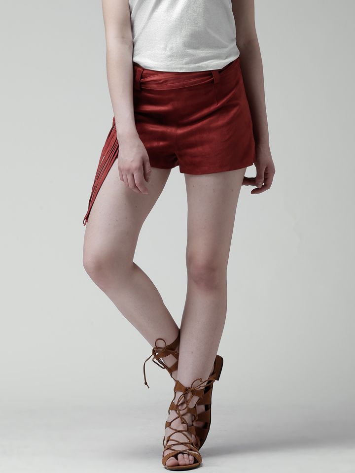 Red velvet shorts top forever 21