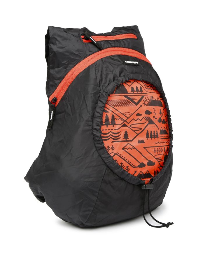 Gear black and orange casual backpack store