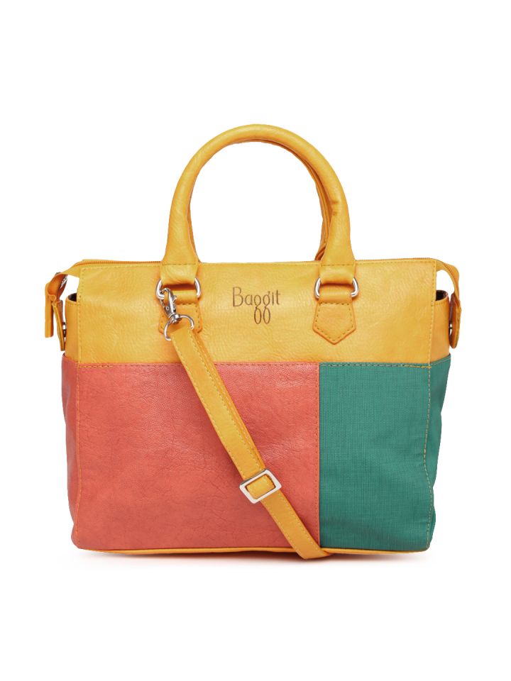 Buy Baggit Yellow Orange Handbag Handbags for Women 1226669