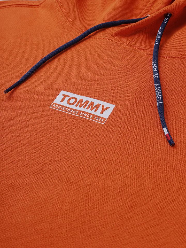 Orange hot sale tommy hoodie