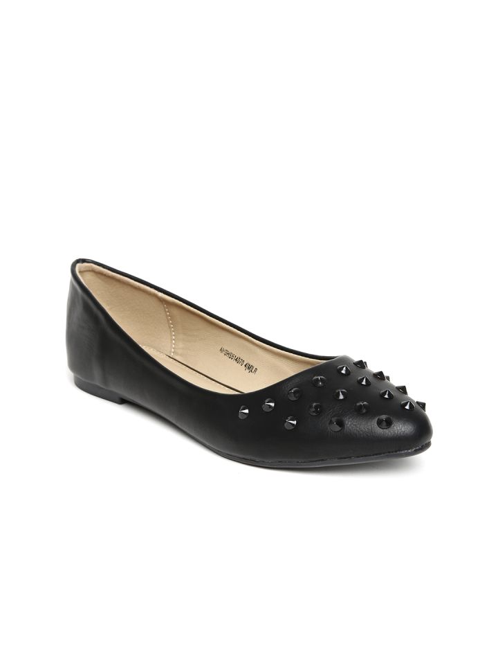 Buy Allen Solly Women Black Spiked Ballerinas Flats for Women