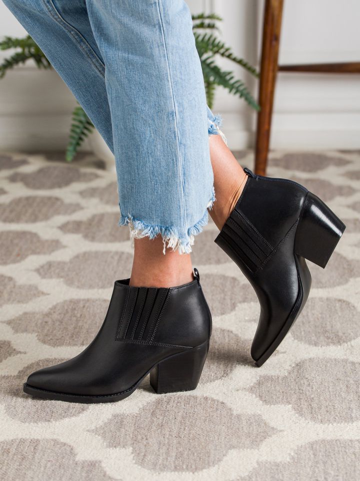 Black high sales heel ankle boot