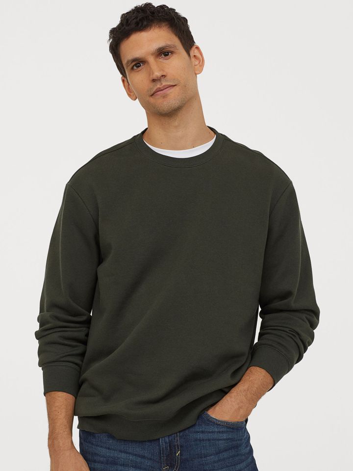 H&m olive sales green sweatshirt