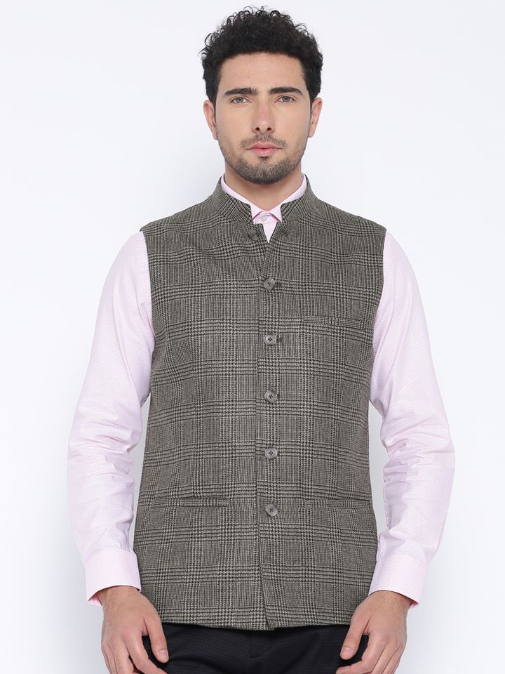 grey nehru jacket