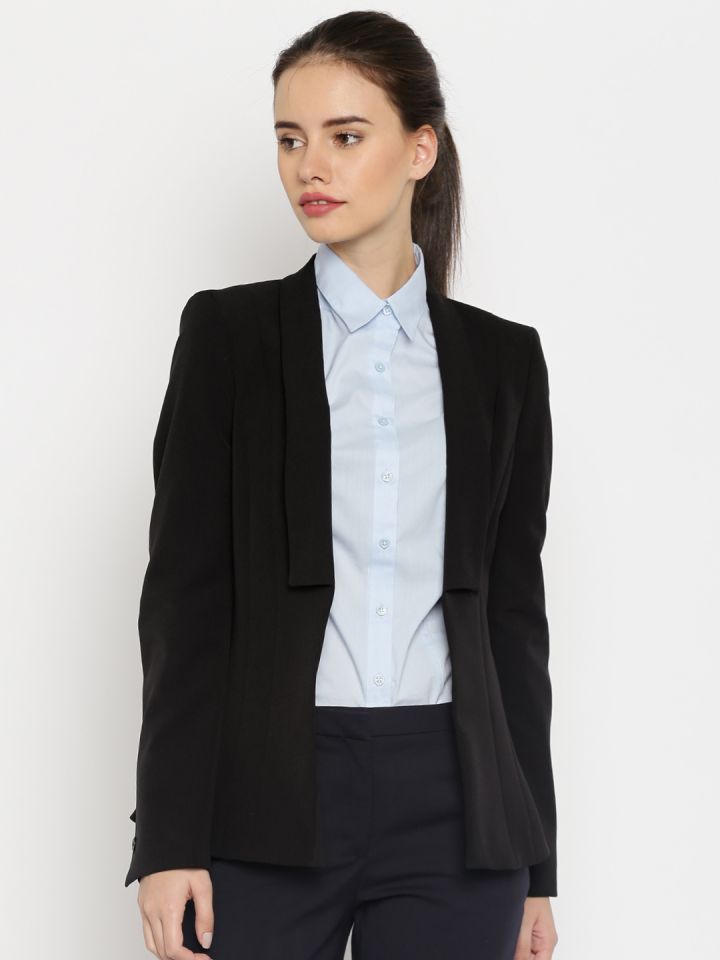 Allen Solly Black Formal Blazer