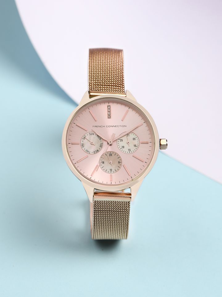 French connection rose gold watch store