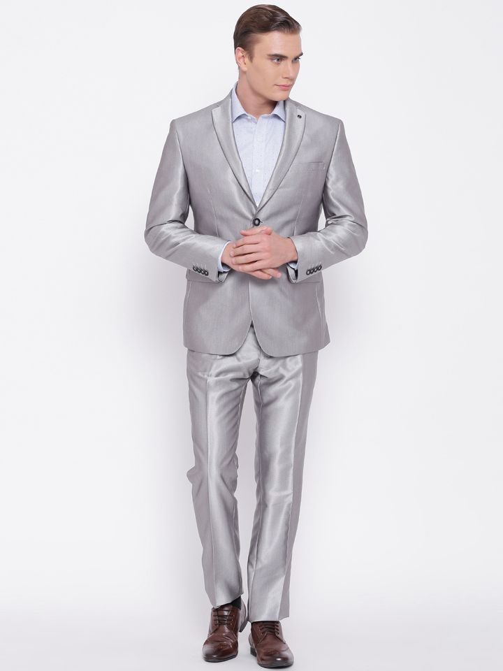 van heusen light grey suit
