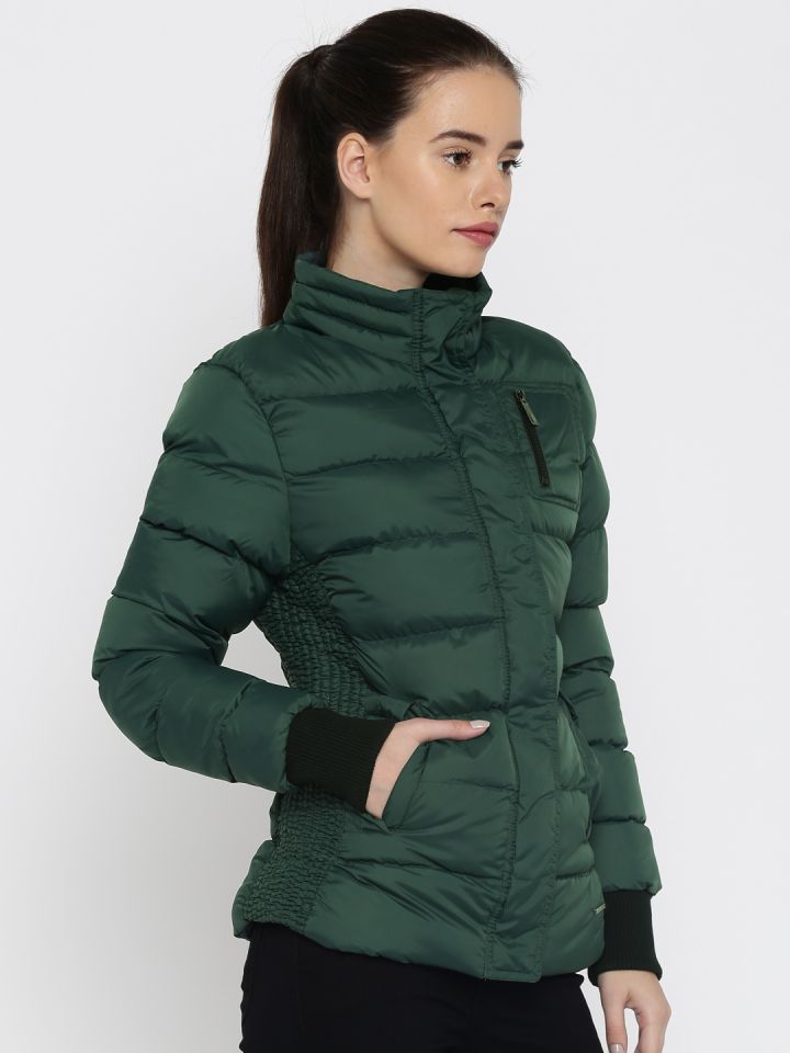 Green Puffer Jacket - Jackets for Women 