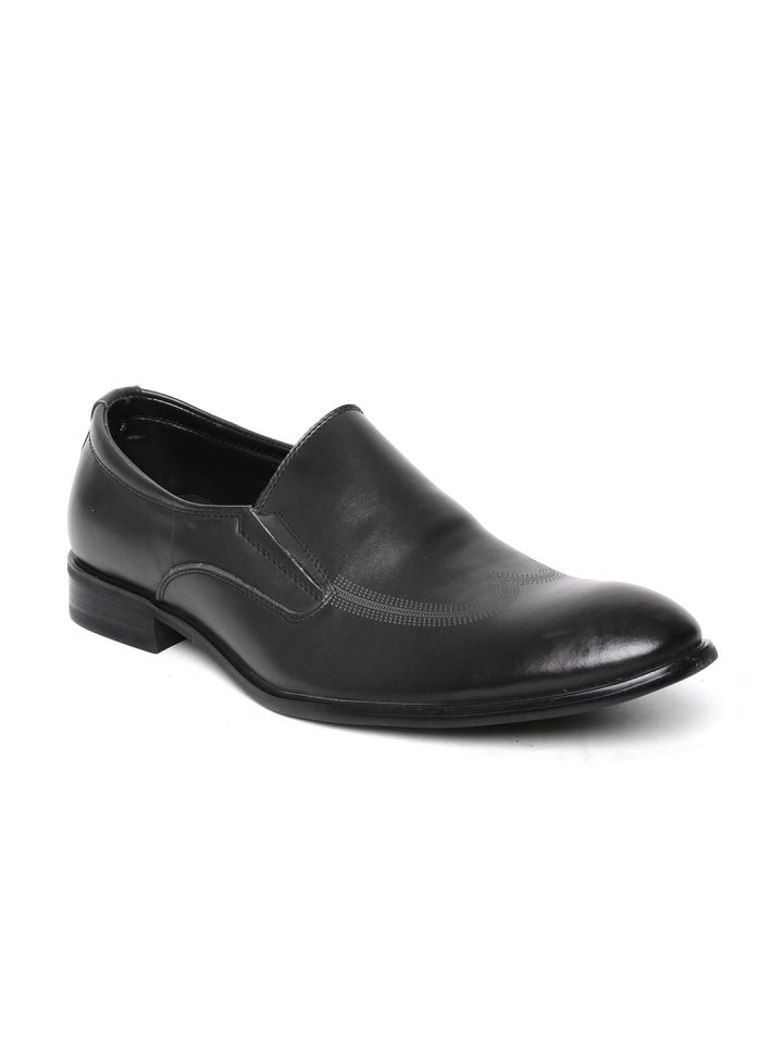Numero Uno Men Black Leather Formal Shoes