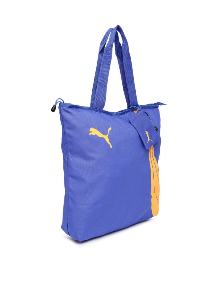 PUMA Women Blue Printed Fundamentals ShopperTote Bag