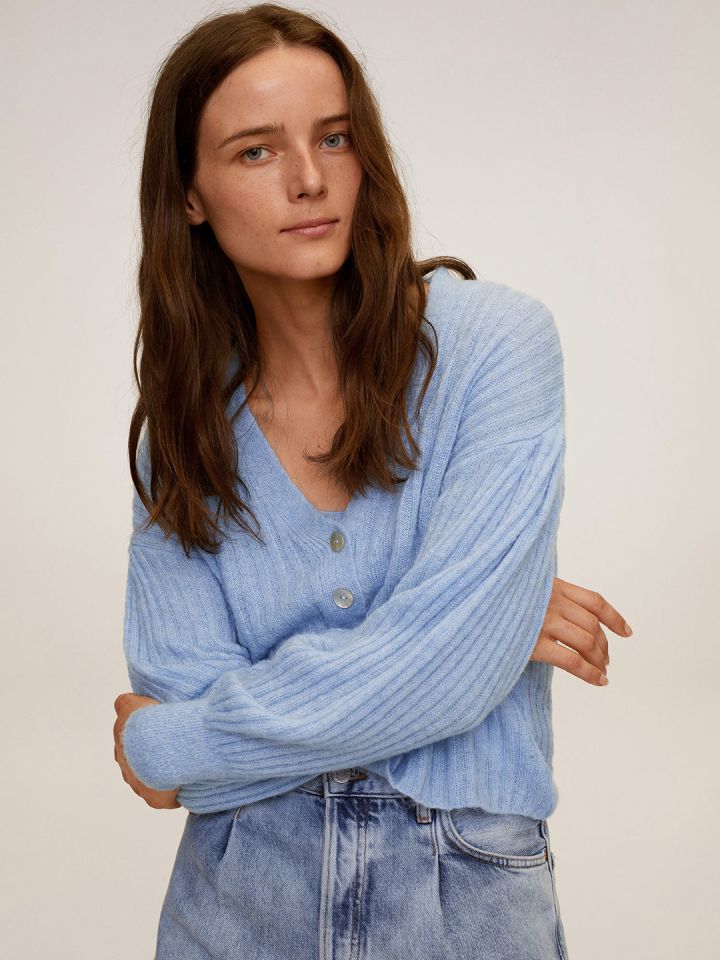 mango ribbed cardigan