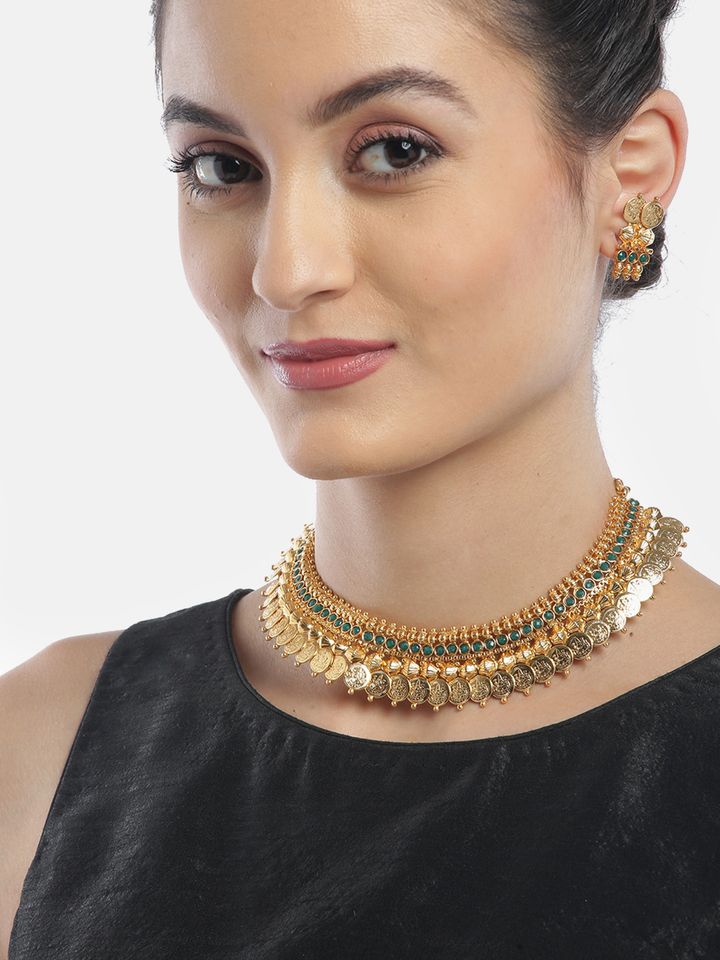 Youbella gold plated necklace clearance