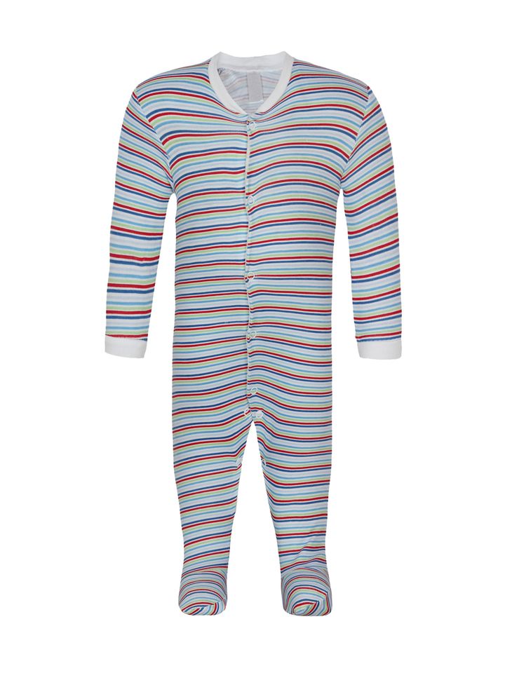 red and white striped sleepsuit