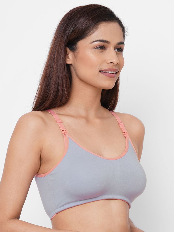 Buy Inner Sense Organic Cotton Antimicrobial Soft Nursing Bra With