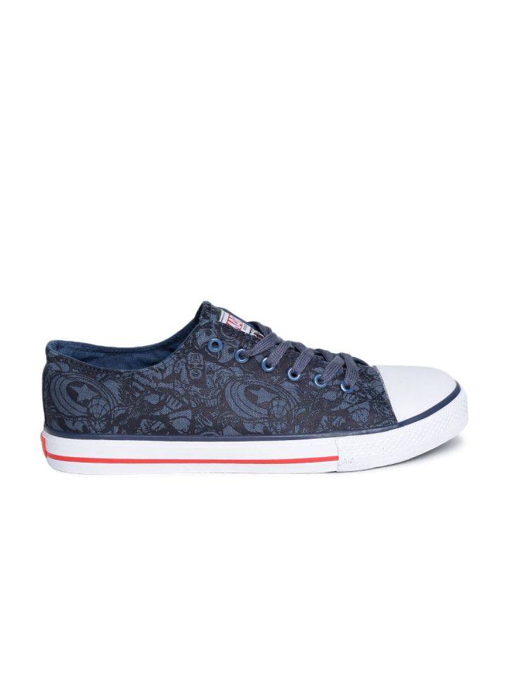 Kook N Keech Marvel Unisex Grey Printed Sneakers