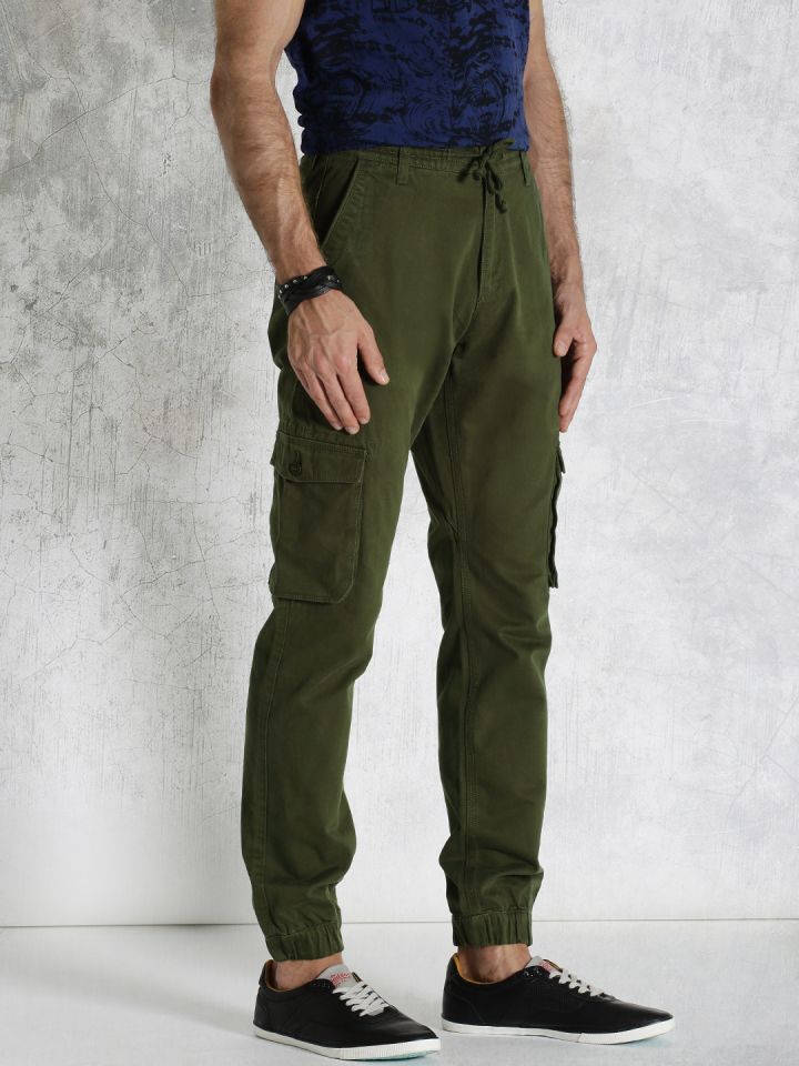 GREEN CARGO PANT TAPERED FIT  ROOKIES