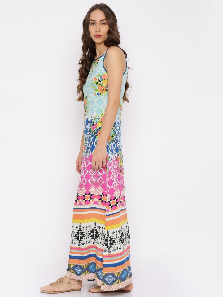 biba multicoloured printed maxi dress