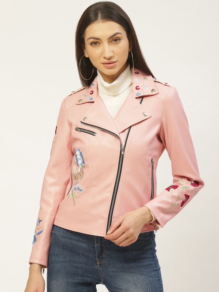 Coloured faux leather jacket shop