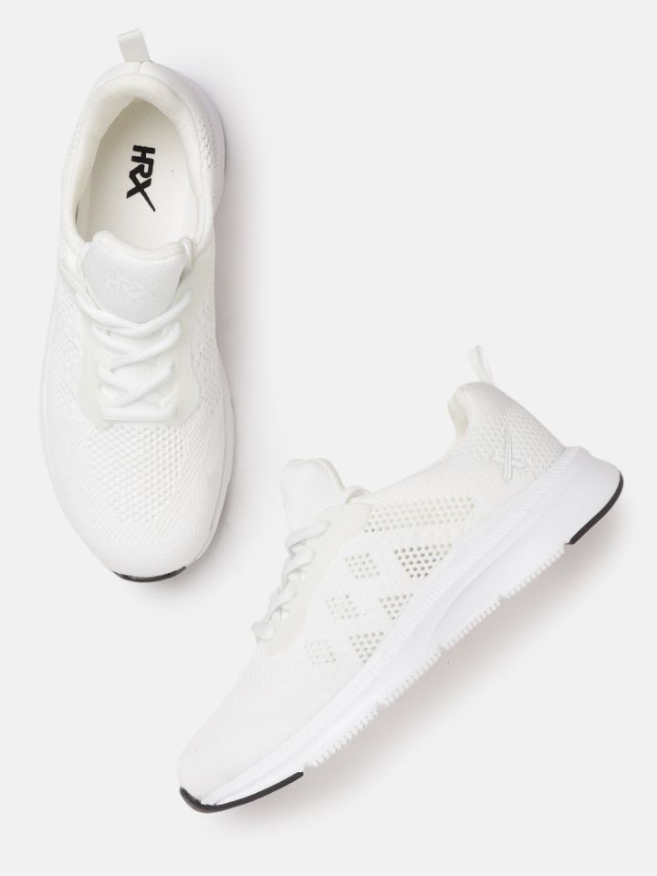 HRX by Hrithik Roshan Women White Alpha Woven Design Running Shoes