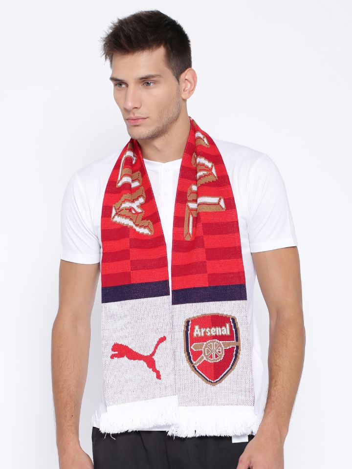 PUMA Unisex Red & White Arsenal Fan Scarf - Scarves for Unisex 1266884 | Myntra