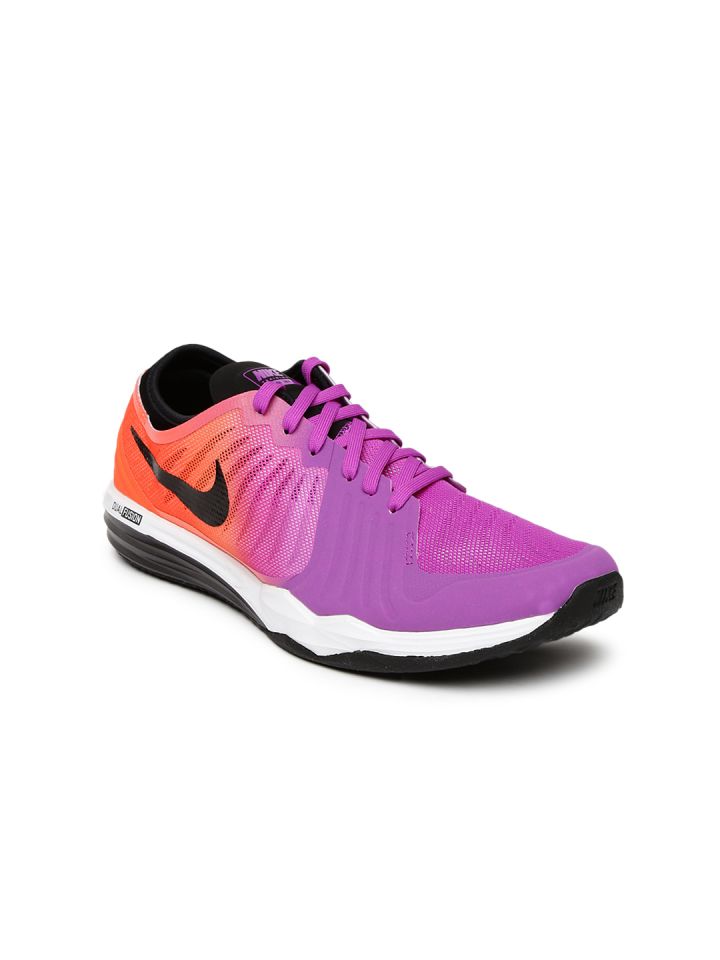 Nike shoes cheap purple and orange