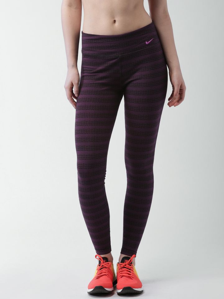 Nike Purple Black Legend DFC Zig Dot Training Tights