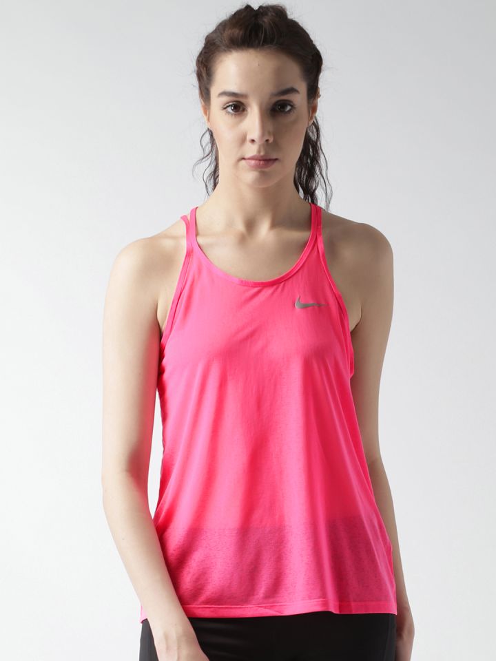 Buy Nike Pink AS DF COOL BREEZE STRAPPY TNK Top Tops for Women