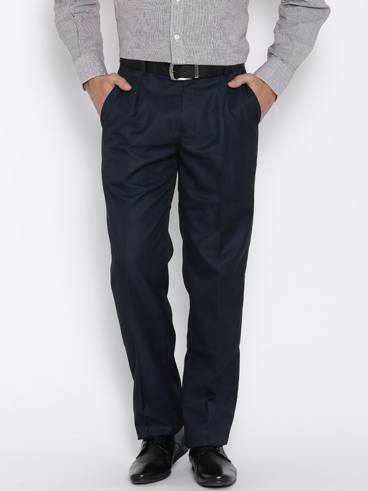 Buy John Players Navy Formal Trousers 
