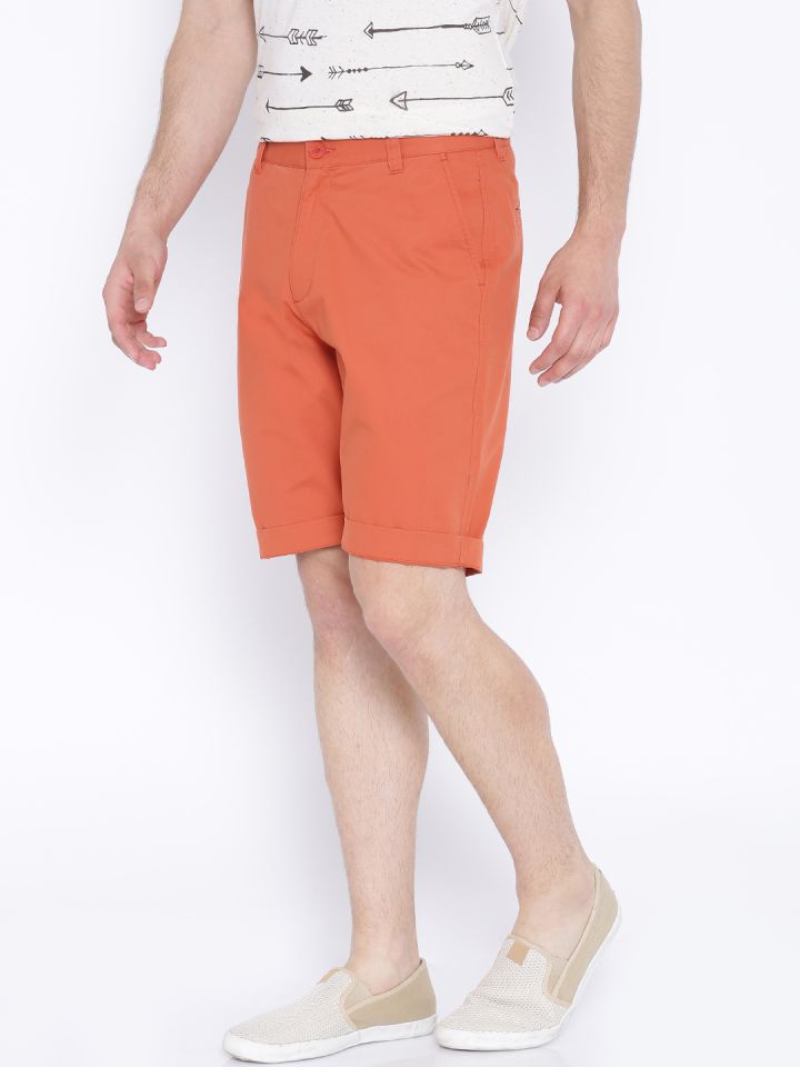Orange chino shorts deals