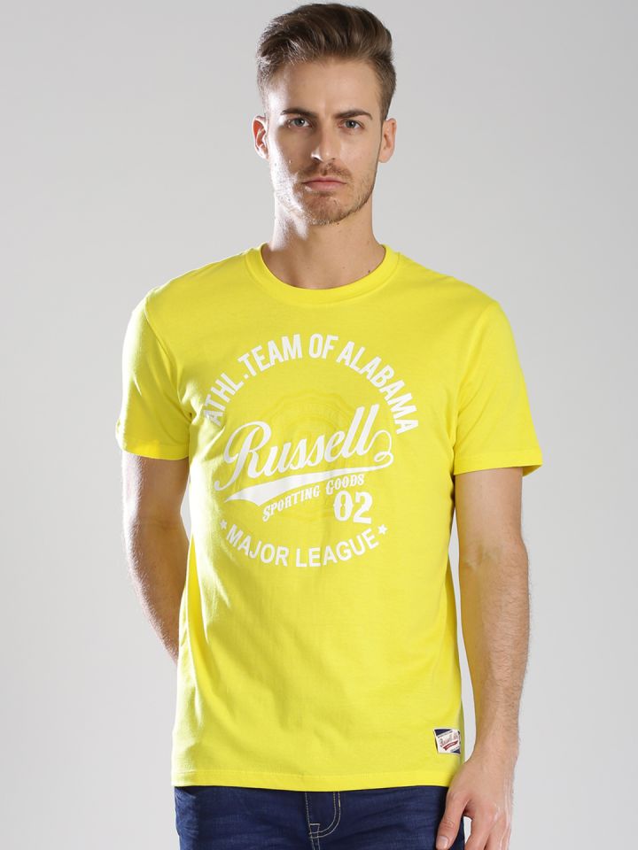 yellow athletic shirt