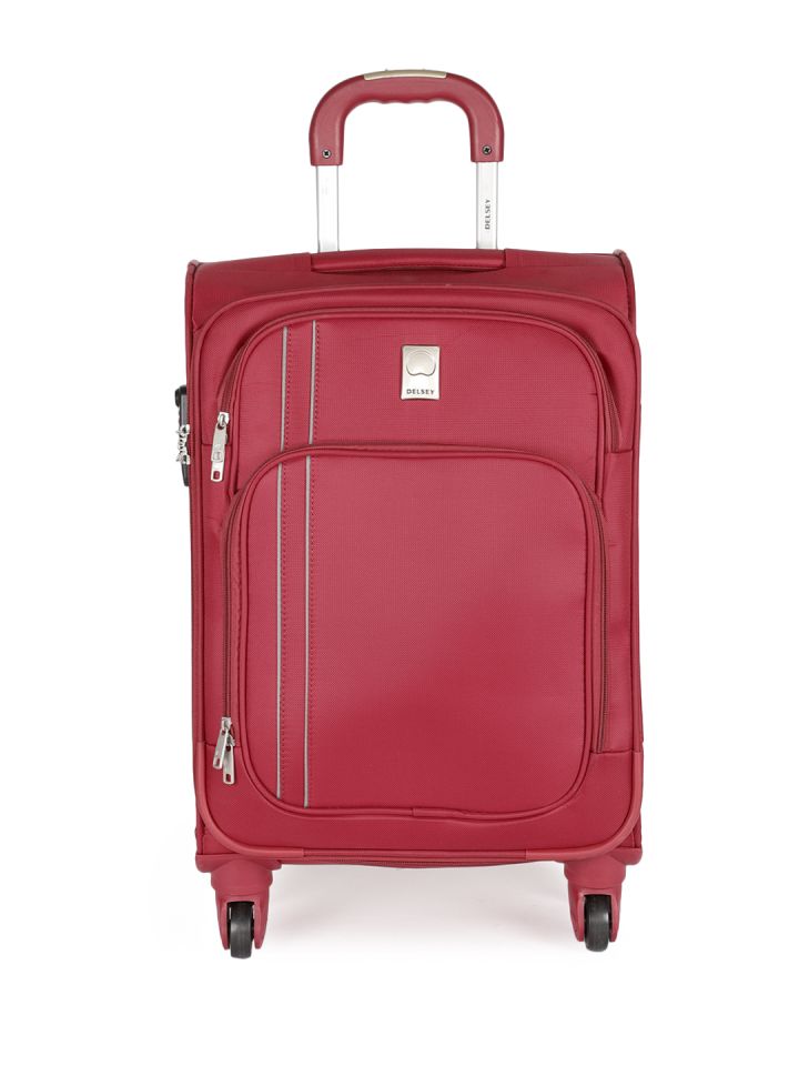 Buy Delsey Unisex Red Alpine Cabin Trolley Bag Trolley Bag For