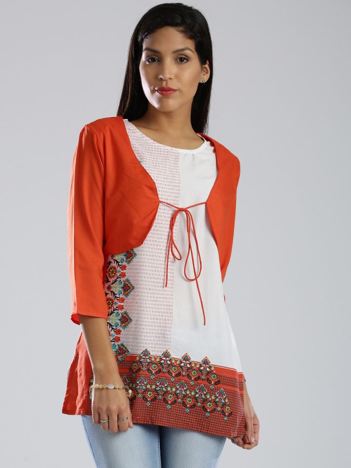 Kurti with sales short jacket pattern