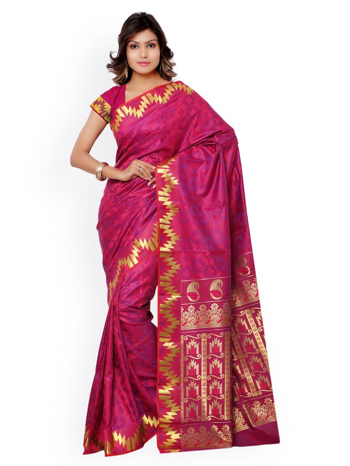 Kanjivaram silk online saree myntra