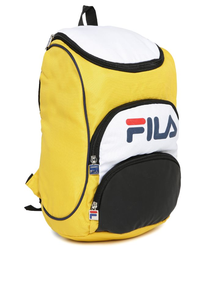Yellow fila backpack on sale