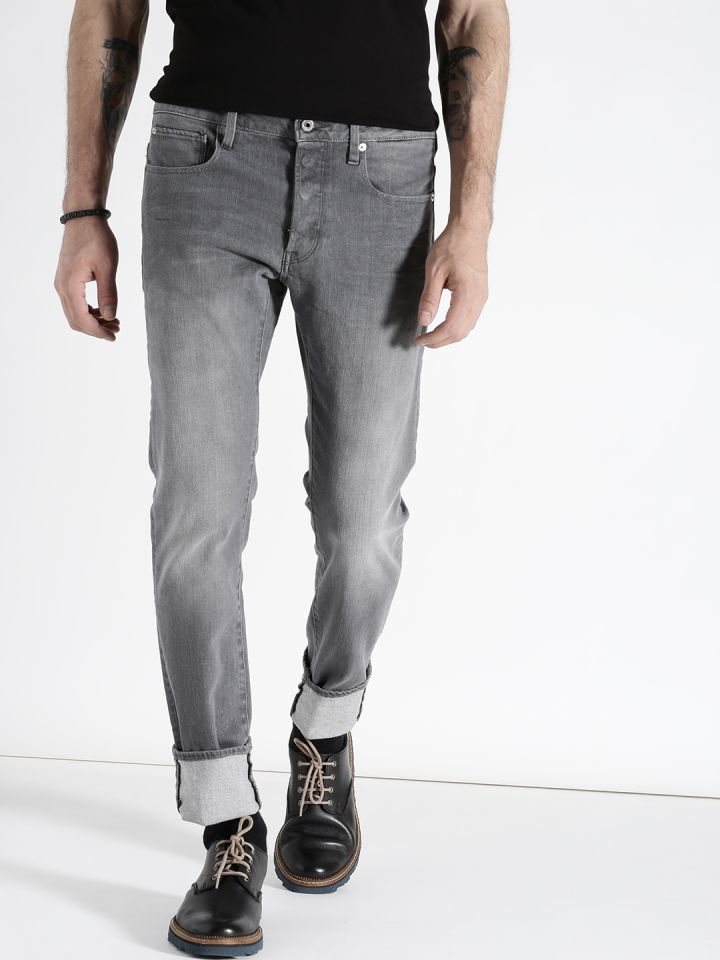 G STAR RAW Grey 3301 Slim Fit Stretchable Jeans