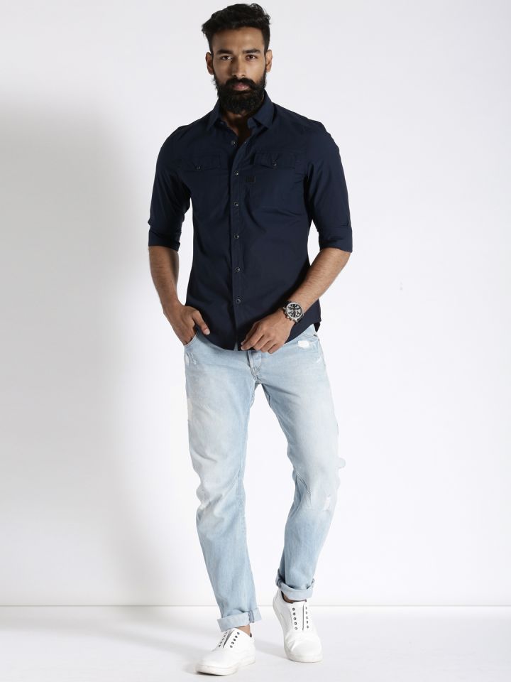 G star outlet navy blue shirt
