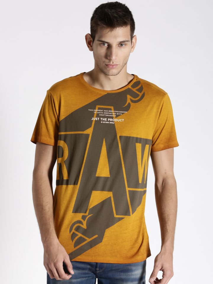 G star yellow t shirt hotsell