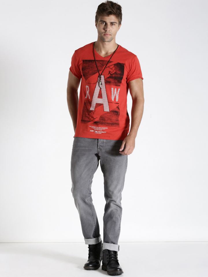 G star raw hotsell red t shirt