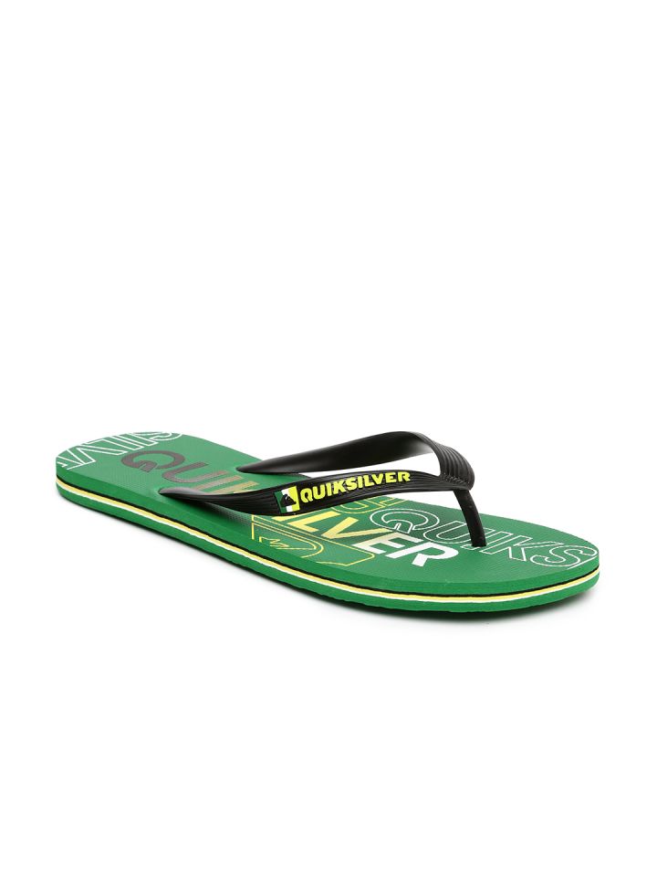 Buy Quiksilver Men Black Green Printed Flip Flops Flip Flops