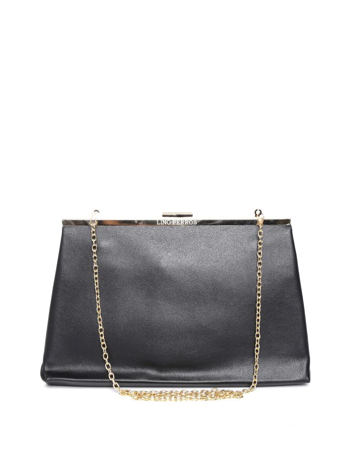 black purse with chain strap