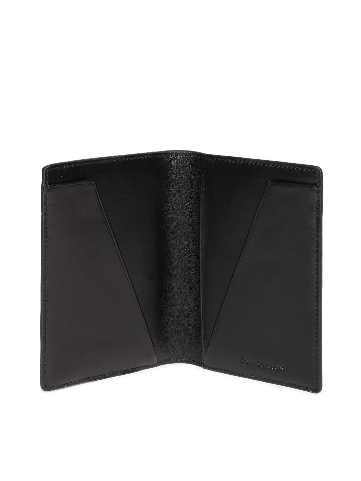 Calvin Klein Jeans Men Grey Genuine Leather Passport Holder