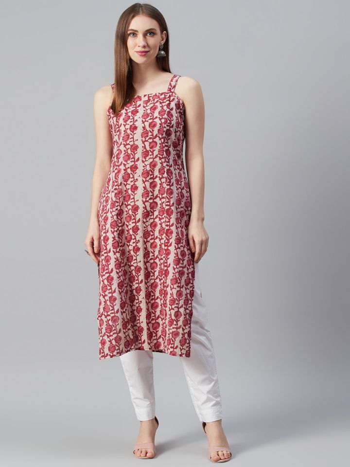 Myntra long straight kurtis discount