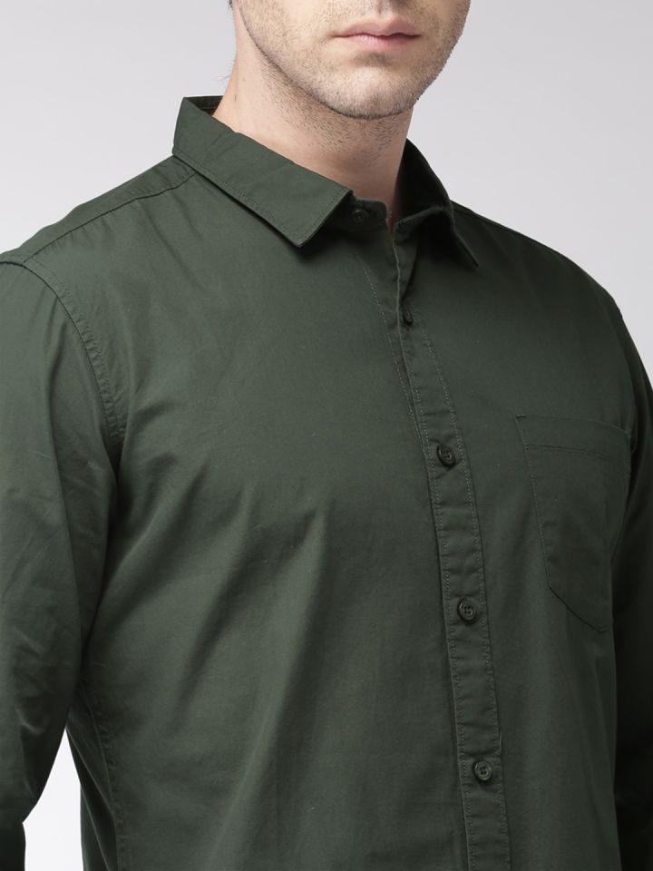 dark green casual shirt