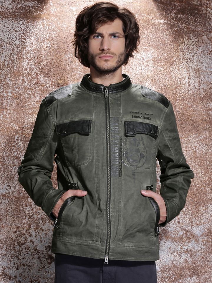 Harley davidson olive green jacket cheap