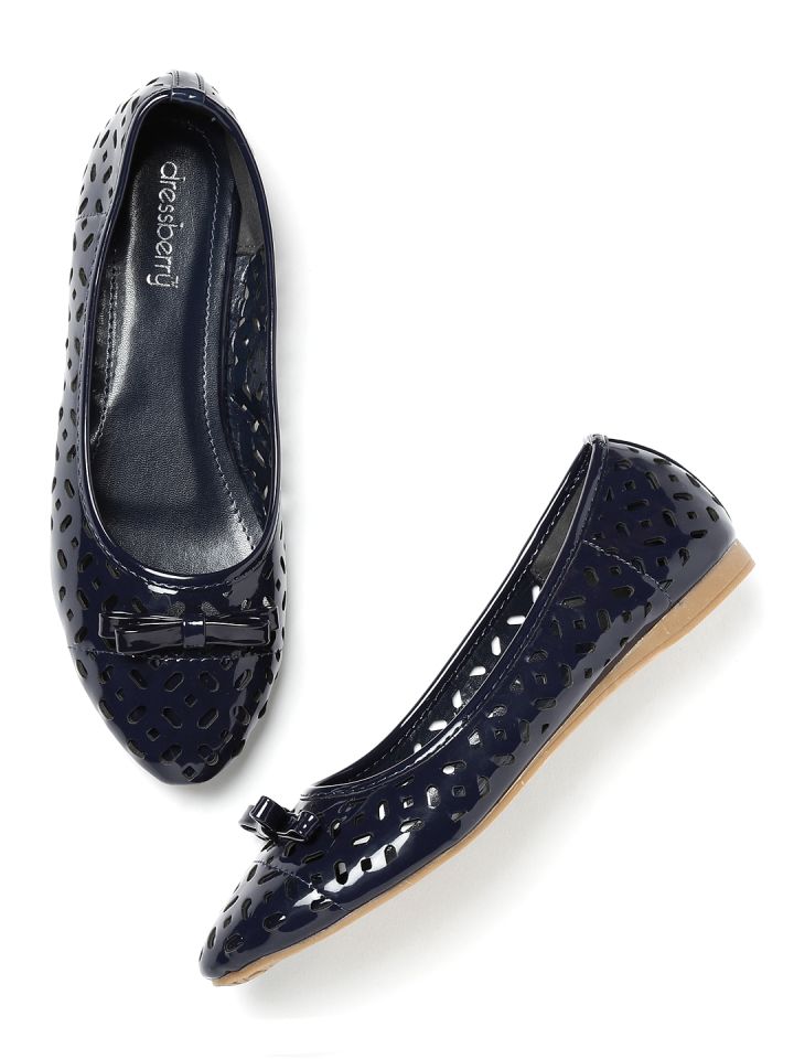 navy flat work shoes