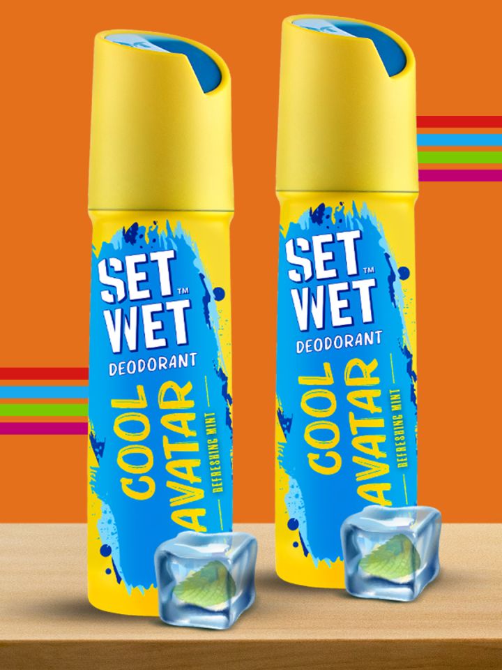 Set Wet Men Set of 2 Cool Avatar Deodorant Body Spray Perfume