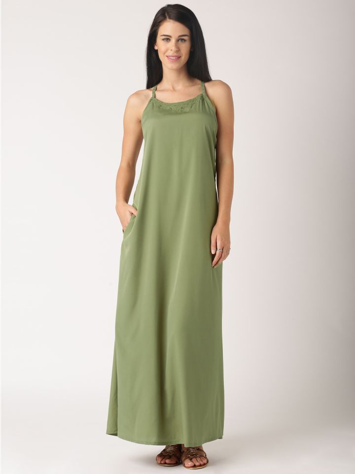 olive green maxi