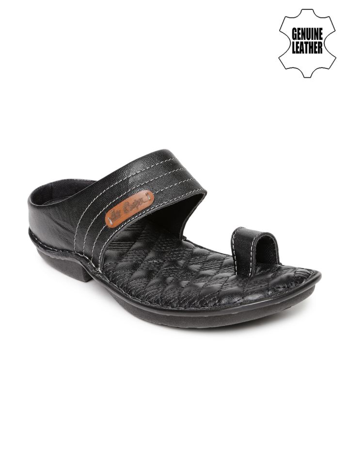 Buy Lee Cooper Men Black Genuine Leather Sandals Sandals for Men